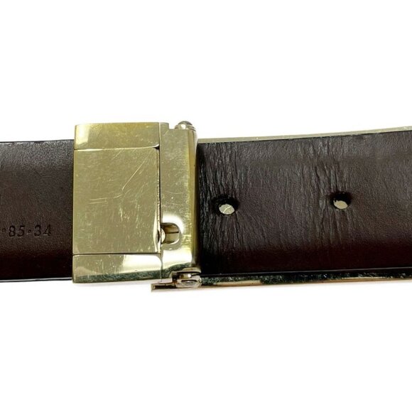 Gucci 1476 85 34 Leather Sherry Line Belt Black Belt main image 9